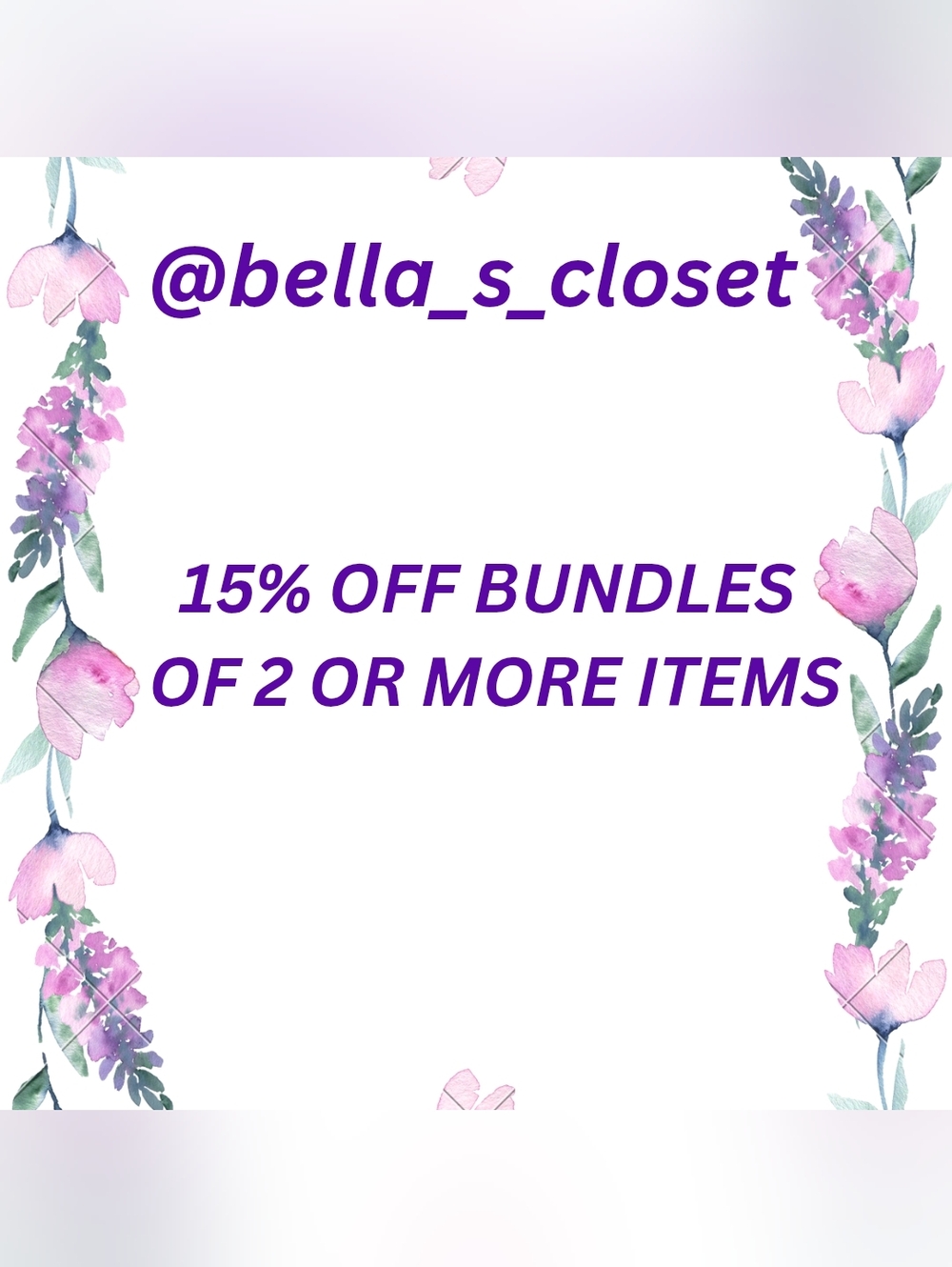 15% Off Bundles Promotional Graphic - Purple Text